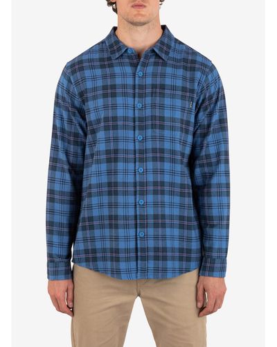 Hurley Portland Flannel Long Sleeve Shirt - Blue