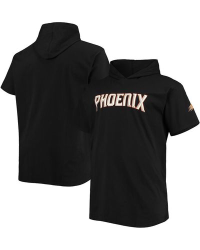 Profile Phoenix Suns Big And Tall 2-hit Short Sleeve Pullover Hoodie - Black