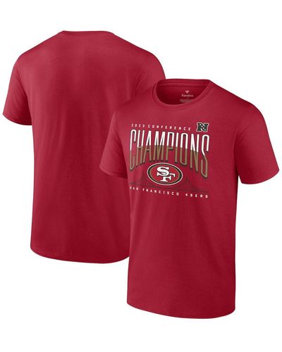 Fanatics San Francisco 49ers 2023 Nfc Champions Hometown Not Done T-shirt - Red