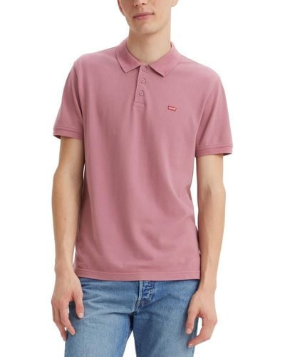 Levi's Housemark Standard-fit Solid Polo Shirt - Pink