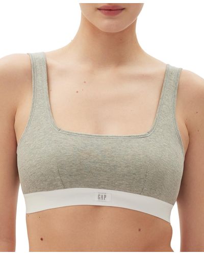 Gap Body Logo Comfort Square-neck Bralette Gpw01052 - Gray