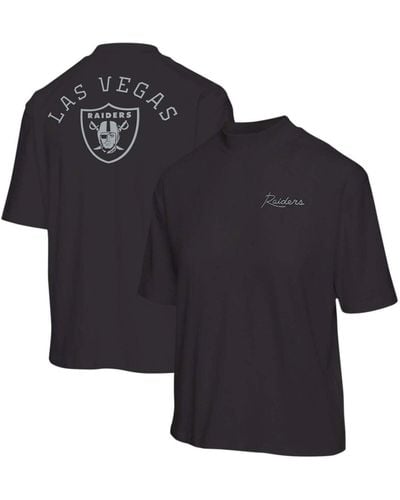 Junk Food Las Vegas Raiders Half-sleeve Mock Neck T-shirt - Black