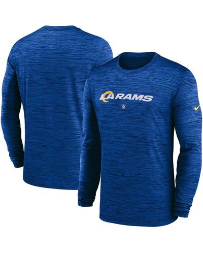 Nike Los Angeles Rams Sideline Team Velocity Performance Long Sleeve T-shirt - Blue