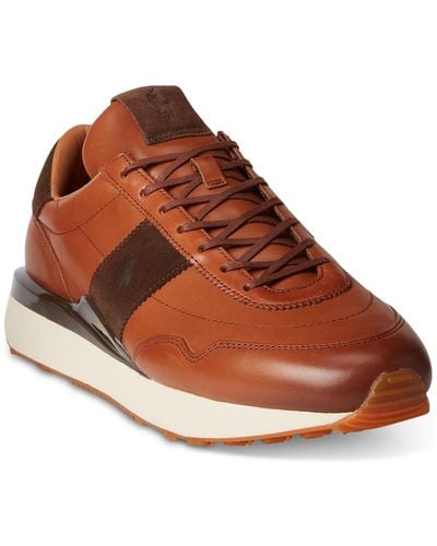 Polo Ralph Lauren Train 89 Lace-up Sneakers - Brown