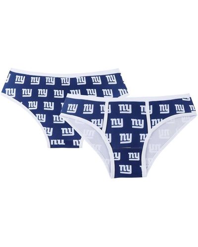 Concepts Sport New York Giants Gauge Allover Print Knit Panties - Blue