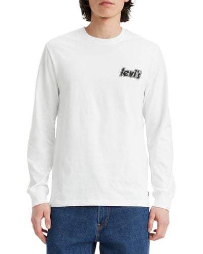 Levi's Relaxed Fit Long-sleeve Logo Graphic T-shirt - White