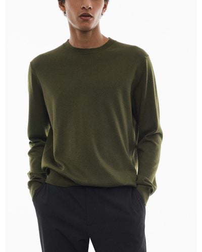 Mango Merino Wool Washable Sweater - Green