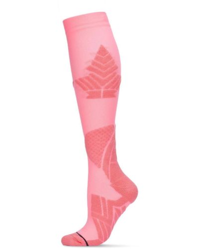 Memoi Ultra Tech Knee High Socks - Pink