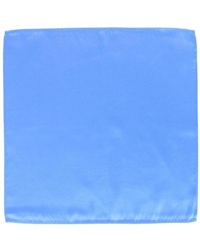 Trafalgar Sutton Solid Color 13 Inch Silk Pocket Square - Blue
