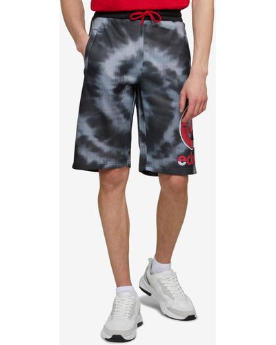 Ecko' Unltd Big And Tall Star Burst Fleece Drawstring Shorts - Blue