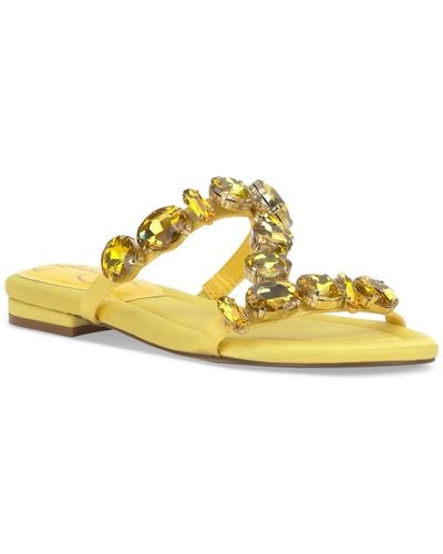 Jessica Simpson Avimma Embellished Flat Sandals - Yellow