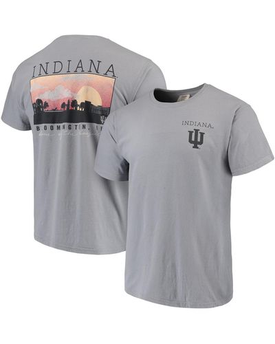 Image One Indiana Hoosiers Comfort Colors Campus Scenery T-shirt - Gray