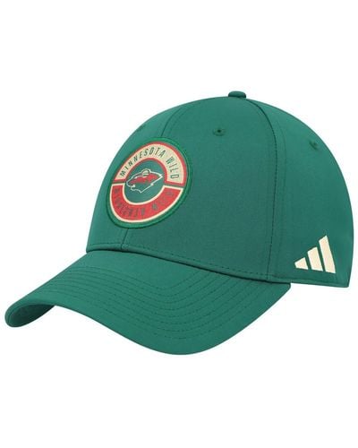 adidas Minnesota Wild Circle Logo Flex Hat - Green