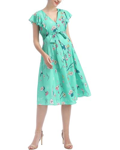 Kimi + Kai Kimi + Kai Maternity Alaia Nursing Dress - Green