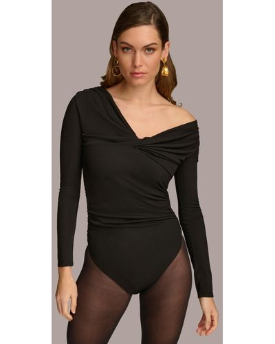 Donna Karan Off-the-shoulder Bodysuit - Black