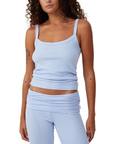 Cotton On Sleep Recovery Scoop Neck Pajama Cami Top - Blue