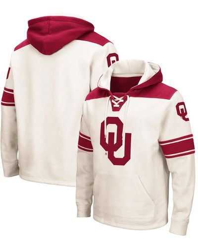 Colosseum Athletics Oklahoma Sooners 2.0 Lace-up Pullover Hoodie - Pink