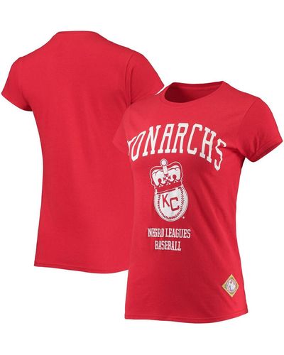Stitches Kansas City Monarchs Negro League Logo T-shirt - Red