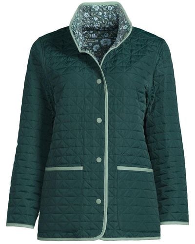 Lands' End Insulated Reversible Barn Jacket - Green
