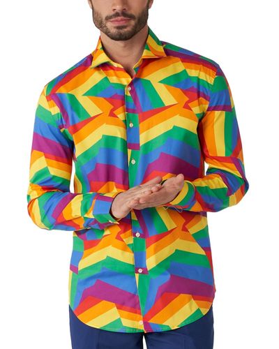Opposuits Long-sleeve Zig-zag Rainbow Shirt - Multicolor