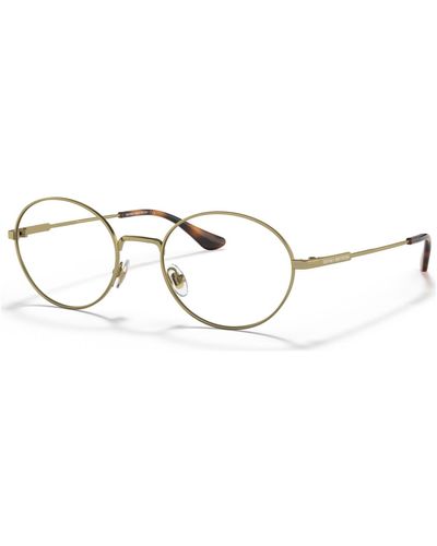 Brooks Brothers Oval Eyeglasses - Metallic
