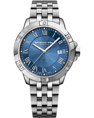 Raymond Weil Swiss Tango Stainless Steel Bracelet Watch 41mm 8160-st-00508 - Blue