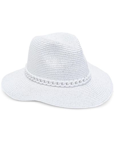 INC International Concepts Chunky Chain Panama Hat - White