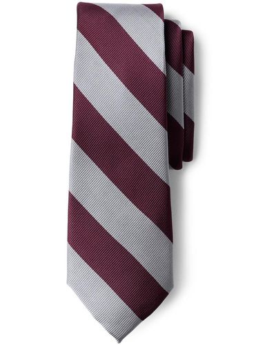 Lands' End School Uniform Stripe To Be Tied Tie - Purple