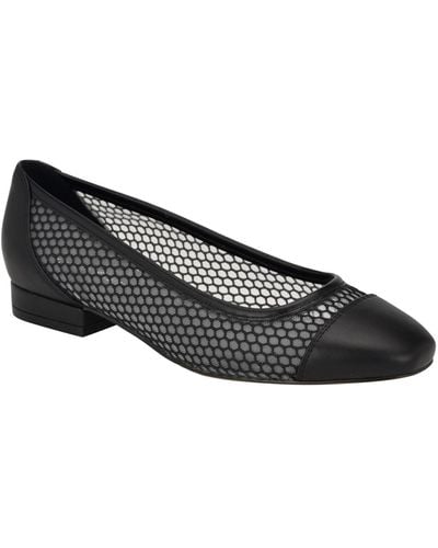 Calvin Klein Clove Slip-on Almond Toe Dress Flats - Black