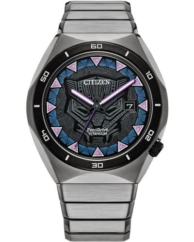 Citizen Eco-drive Marvel Black Panther Super Titanium Bracelet Watch 41mm - Gray