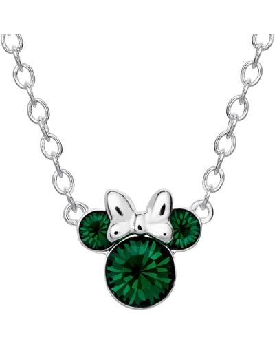 Disney Minnie Mouse Birthstone Necklace - Green