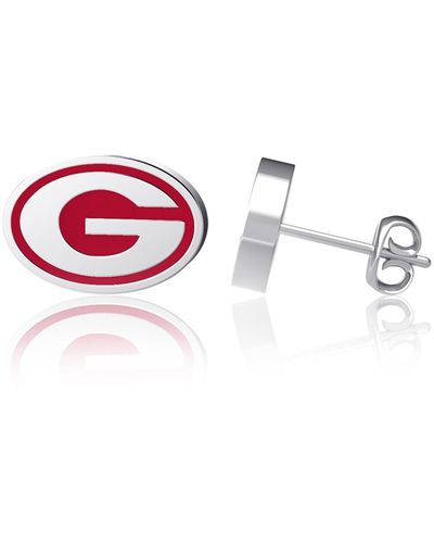 Dayna Designs Georgia Bulldogs Enamel Post Earrings - Red