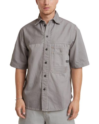 G-Star RAW Relaxed-fit Double-pocket Shirt - Gray