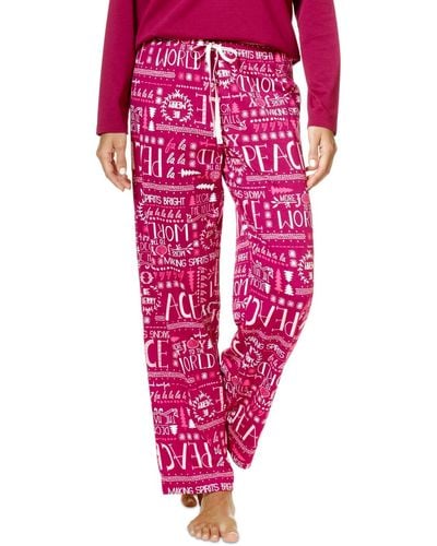 Hue Printed Pajama Pants - Pink