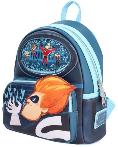 Loungefly The Incredibles Syndrome Glow Mini Backpack - Blue
