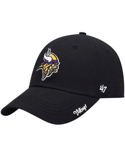 '47 Minnesota Vikings Miata Clean Up Secondary Adjustable Hat - Black
