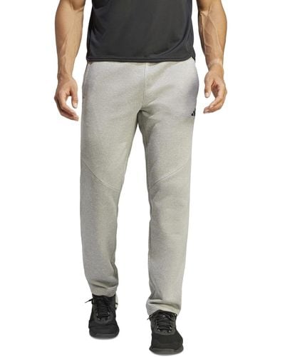 adidas Game & Go Small Logo Training Moisture-wicking Open Hem Fleece sweatpants - Gray