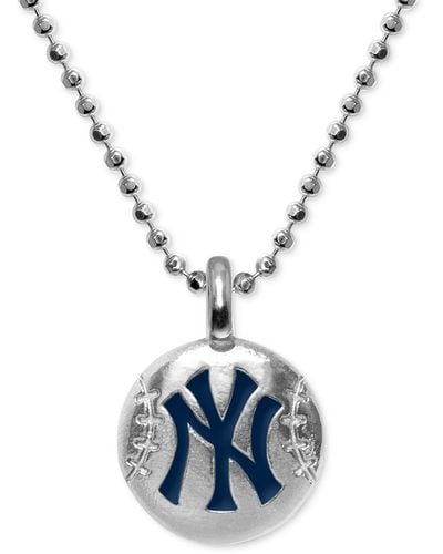Alex Woo New York Yankees 16" Pendant Necklace - Metallic