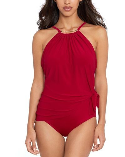 Magicsuit Parker Underwire Allover Slimming Swimdress - Red