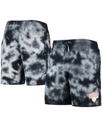 KTZ New York Knicks Fleece Tie-dye Shorts - Black