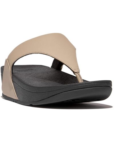 Fitflop Lulu Leather Toe-thongs Sandals - Black