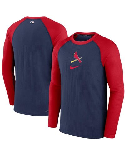 Nike St. Louis Cardinals Authentic Collection Game Raglan Performance Long Sleeve T-shirt - Blue