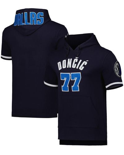 Pro Standard Luka Doncic Dallas Mavericks Name And Number Short Sleeve Pullover Hoodie - Blue