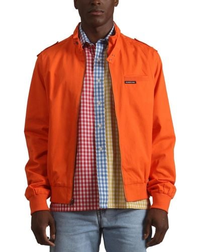 Members Only Classic Iconic Racer Jacket (slim Fit) - Orange
