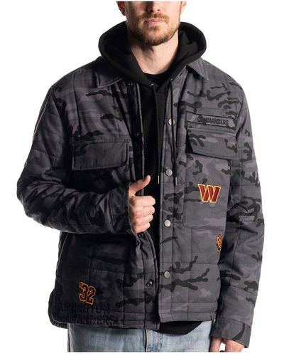 The Wild Collective And Washington Commanders Utility Full-snap Jacket - Black