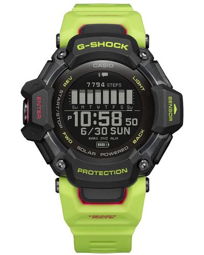 G-Shock Digital Yellow Plastic Watch - Green