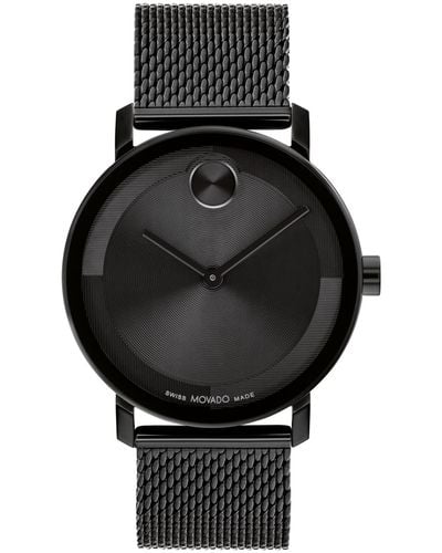 Movado Bold Evolution 2.0 Swiss Quartz Ionic Plated Steel Watch 40mm - Black