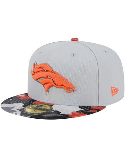 KTZ Gray Denver Broncos Active Camo 59fifty Fitted Hat