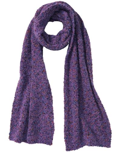 Olsen Multi-color Boucle Sweater Scarf - Purple