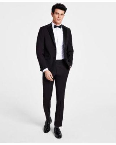 Calvin Klein Skinny Fit Wool Tuxedo - Black